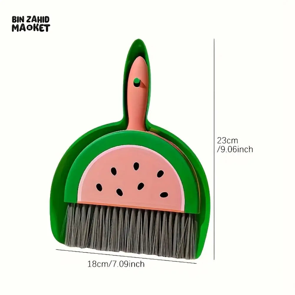 PORTABLE MINI CLEANING BRUSH AND DUSTPAN SET – HANDHELD SWEEPER WITH CUTE KIWI DESIGN SPACE-SAVING TABLE & FURNITURE CLEANING TOOL