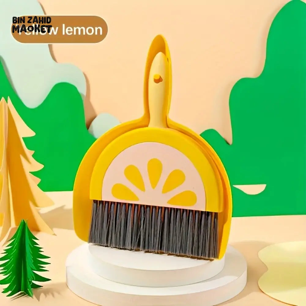 PORTABLE MINI CLEANING BRUSH AND DUSTPAN SET – HANDHELD SWEEPER WITH CUTE KIWI DESIGN SPACE-SAVING TABLE & FURNITURE CLEANING TOOL