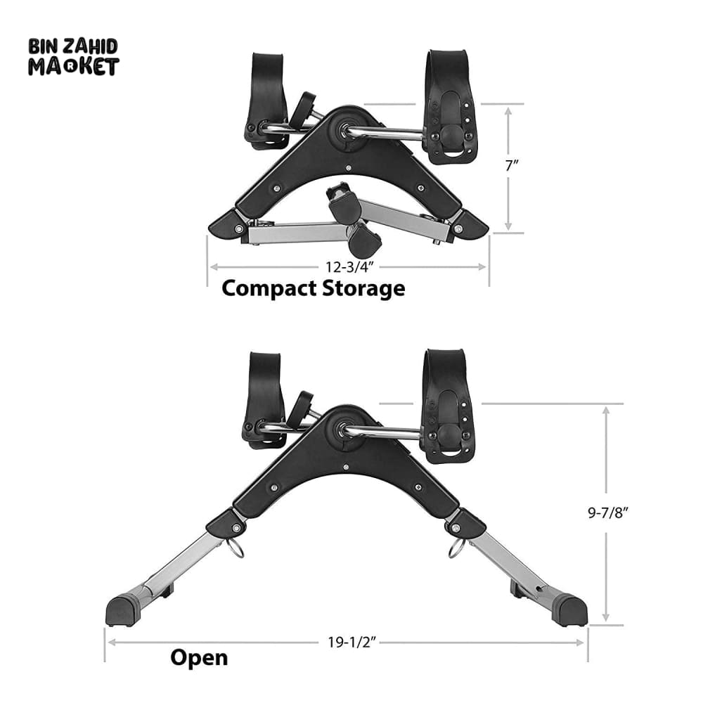 Portable Mini Cycle Pedal Exerciser with Adjustable Resistance and Digital Display