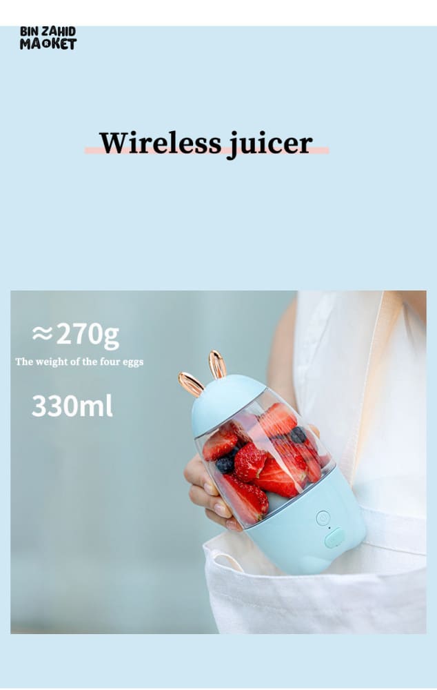 PORTABLE MINI ELECTRIC JUICER RECHARGEABLE HOME BLENDER CUP