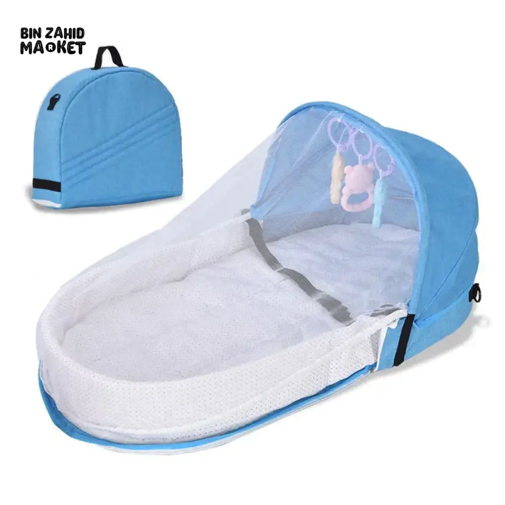PORTABLE MOSQUITO NET TRAVEL CRIB Blue