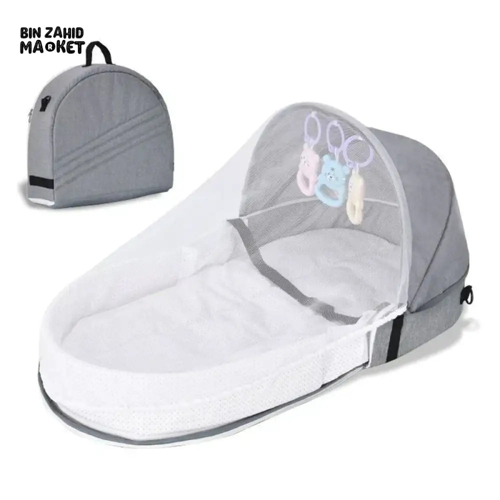 PORTABLE MOSQUITO NET TRAVEL CRIB Gray