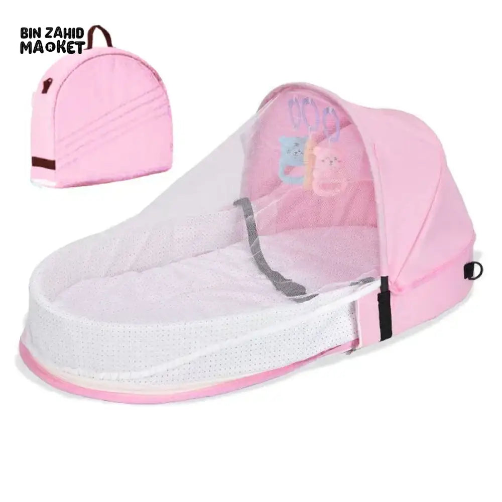PORTABLE MOSQUITO NET TRAVEL CRIB Pink