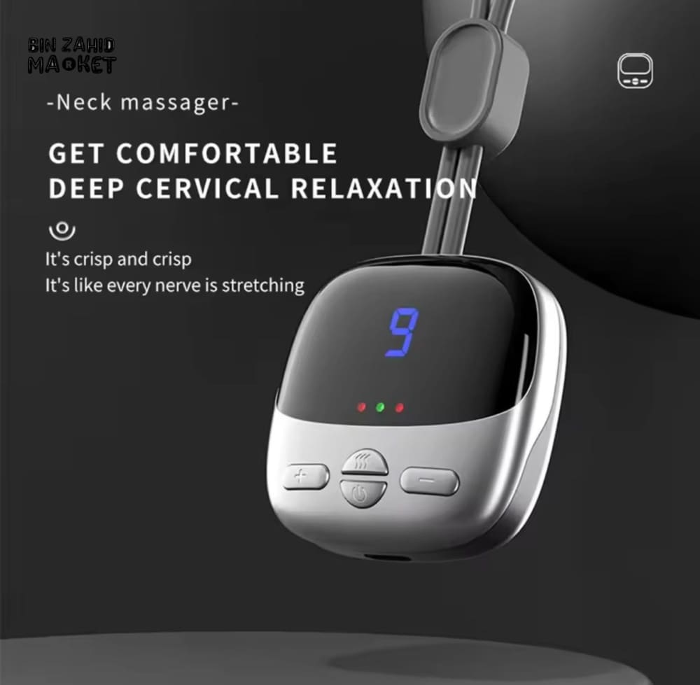 PORTABLE NECK MASSAGER – HOT COMPRESS PULSE MASSAGE RECHARGEABLE CERVICAL SPINE RELAXER