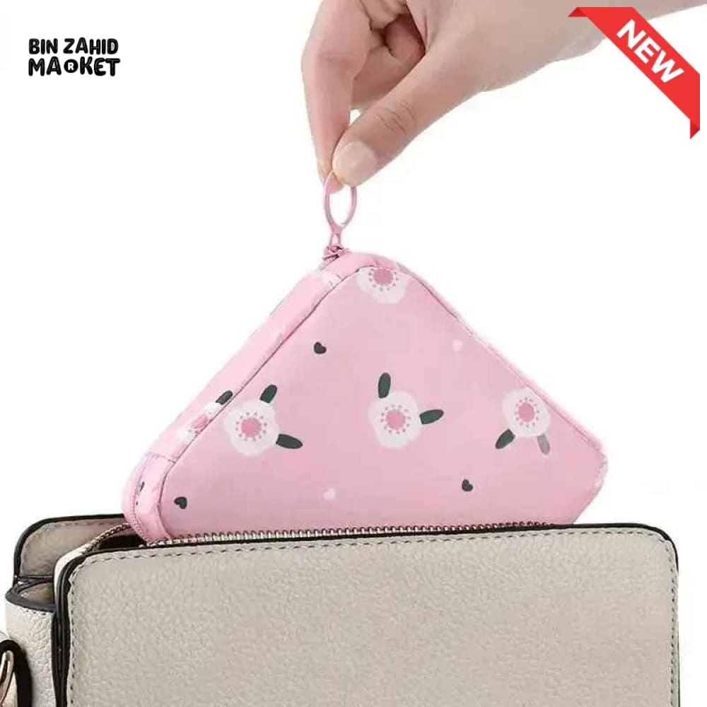PORTABLE SANITARY PAD STORAGE BAG / MINI MAKEUP & HYGIENE POUCH