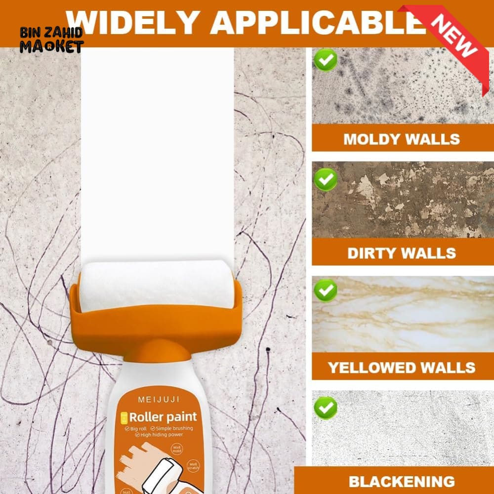 PORTABLE SMALL ROLLER WALL REPAIR PAINT BRUSH WITH ROLLER