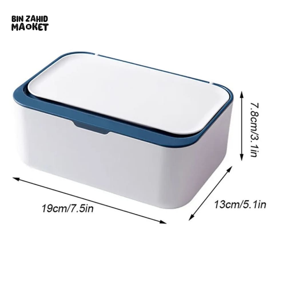 PORTABLE TISSUE STORAGE BOX WITH LID