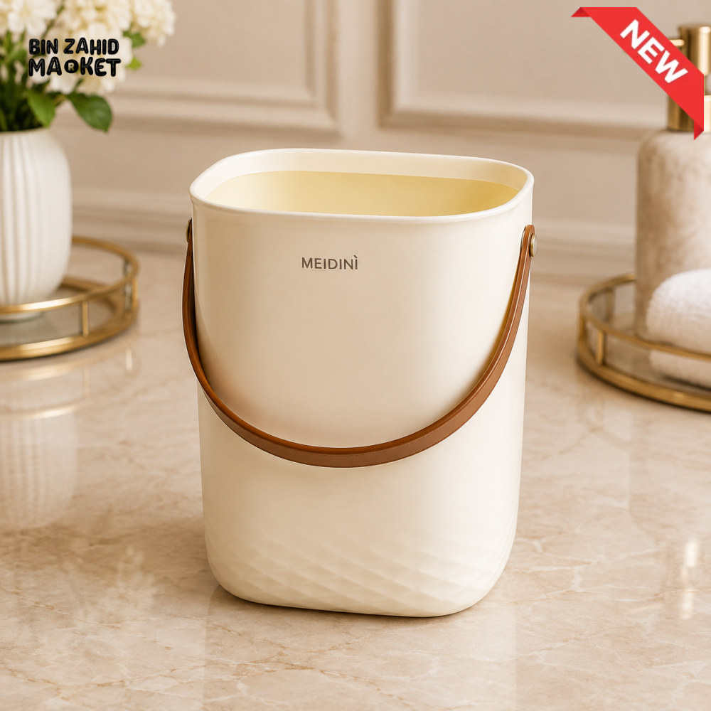 PORTABLE WASTE BIN WITH CARRY HANDLE - 10 LITER
