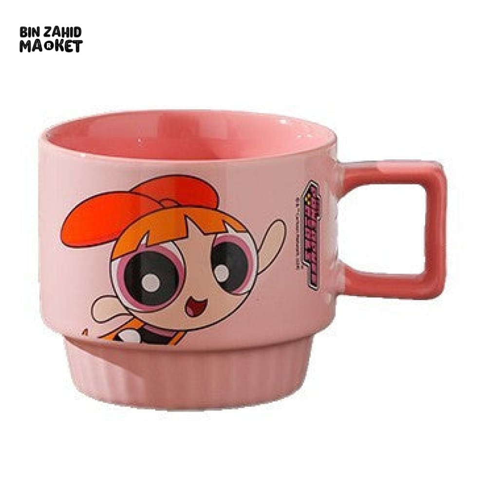 POWERPUFF GIRLS STACKABLE CERAMIC MUGS – 4 PIECES FAMILY SET WITH GIFT BOX