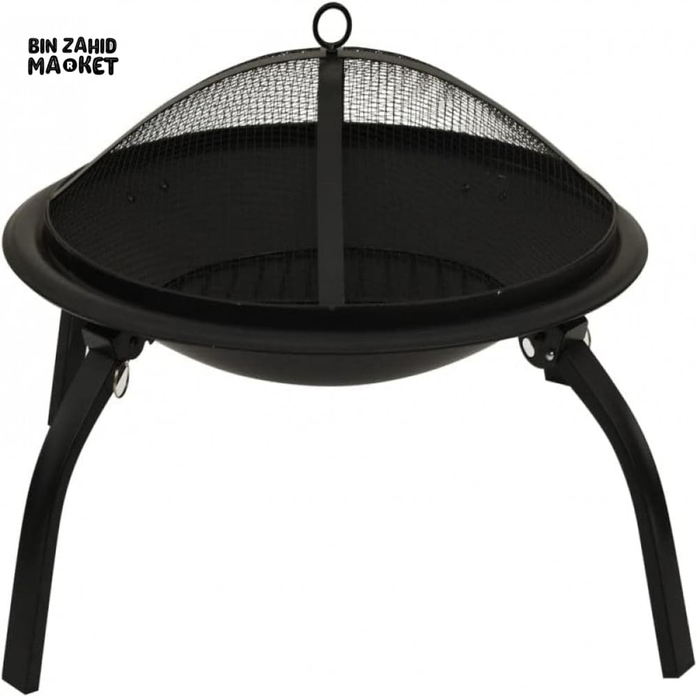 PREMIUM 2-IN-1 FIRE PIT & BBQ GRILL WITH POKER - 56x56x49 CM