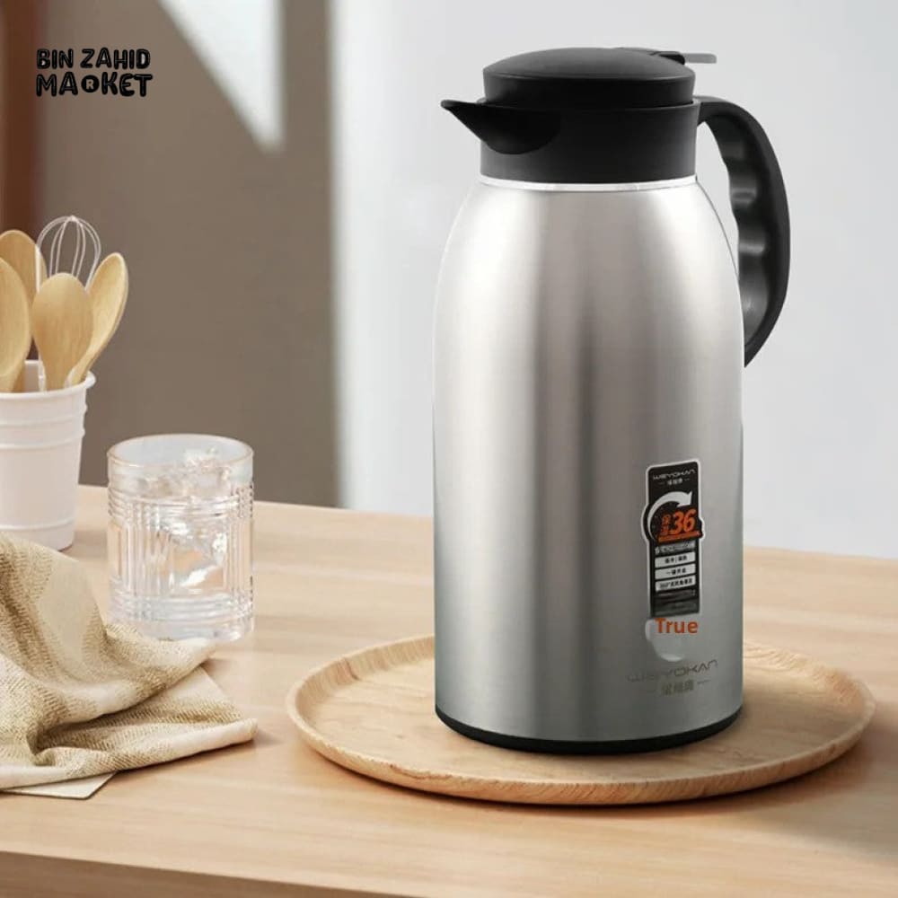 PREMIUM 2.2 LITER 304 STAINLESS STEEL VACUUM INSULATED THERMAL CARAFE – LARGE CAPACITY HOT & COLD COFFEE POT FOR HOME