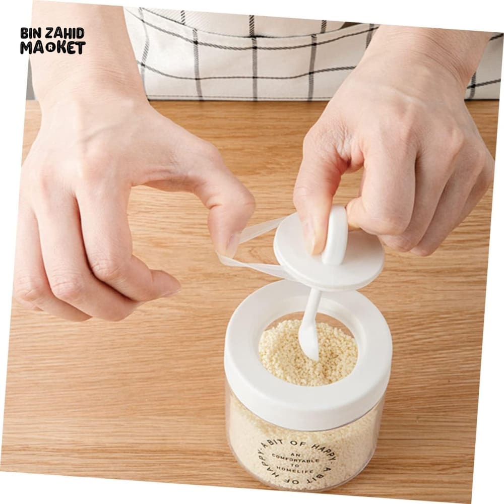 PREMIUM 3-PIECE SPICE JAR SET WITH TRAY & SPOONS