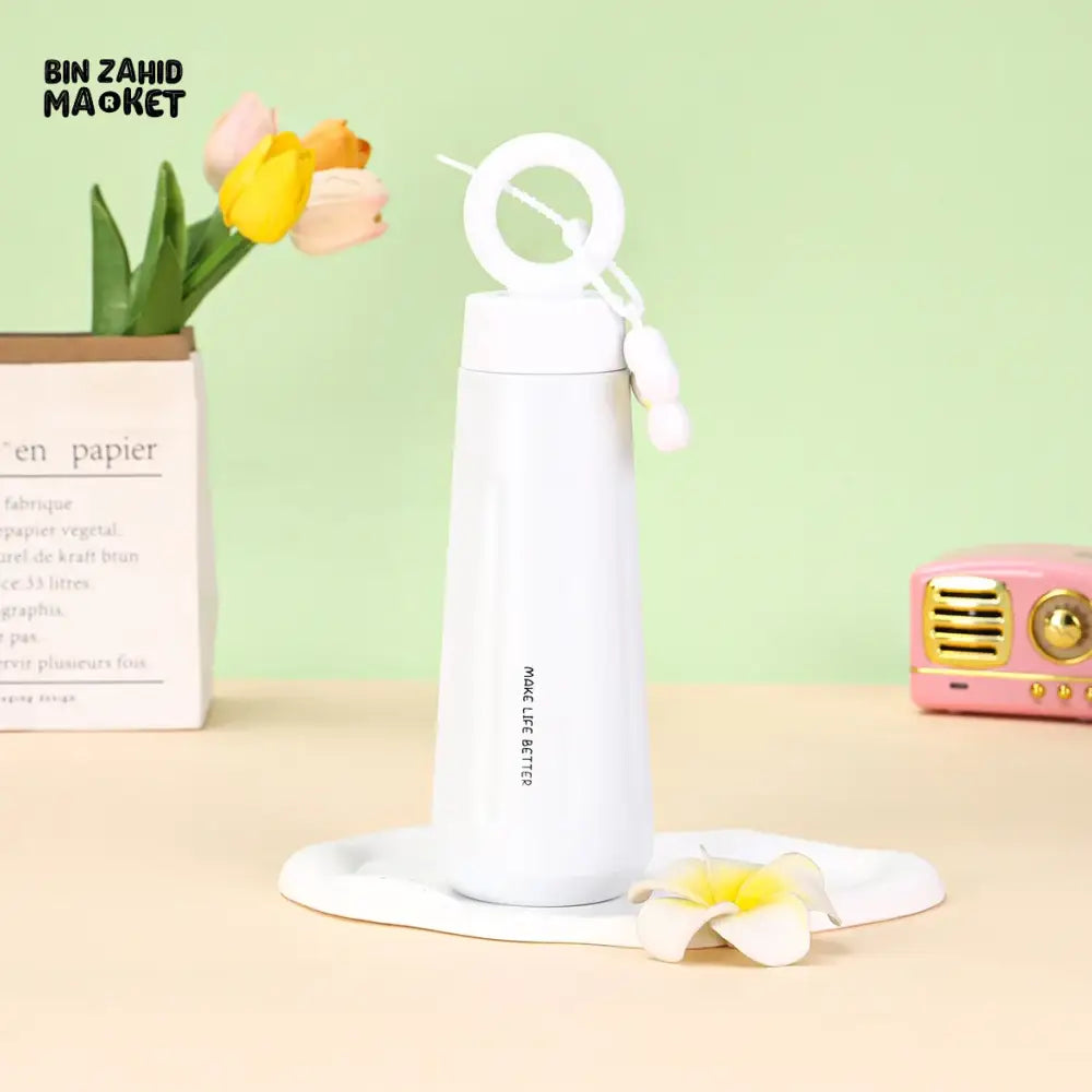 PREMIUM 316 STAINLESS STEEL SPORTS WATER BOTTLE 450ML – PORTABLE FLOWER CUP WITH HANDLE