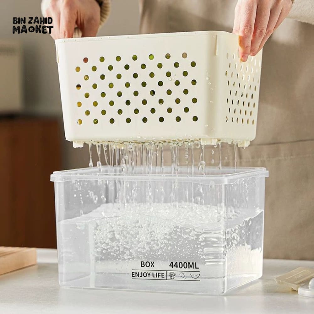 PREMIUM AIRTIGHT REFRIGERATOR STORAGE CONTAINERS – 3 PIECE SET WITH DRAINAGE & LEAKPROOF DESIGN