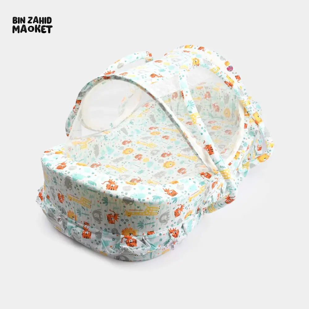 PREMIUM BABY HAND CARRY WITH NET PORTABLE BED FOR NEWBORNS RANDOM DESIGN