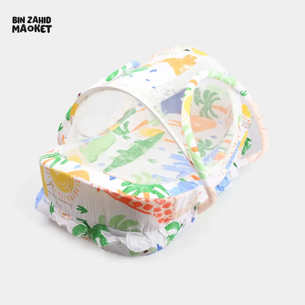 PREMIUM BABY HAND CARRY WITH NET PORTABLE BED FOR NEWBORNS RANDOM DESIGN