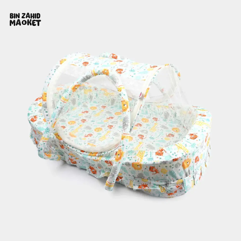 PREMIUM BABY HAND CARRY WITH NET PORTABLE BED FOR NEWBORNS RANDOM DESIGN