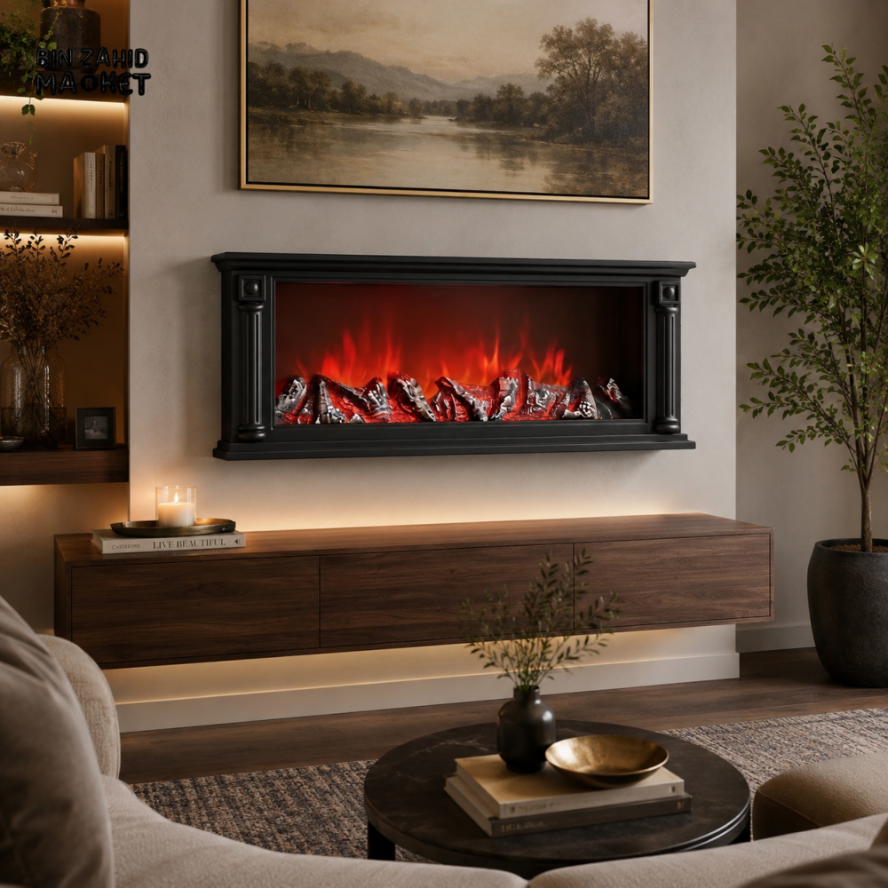 PREMIUM CLASSIC LED ELECTRIC FIREPLACE - Width: 22 Inches Depth: 8.8 Inches