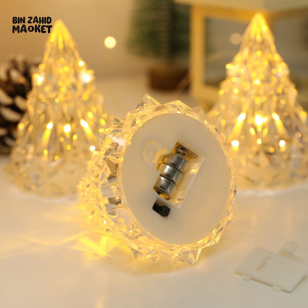PREMIUM CRYSTAL TREE SHAPED LED CANDLE – FESTIVE DECOR LIGHT