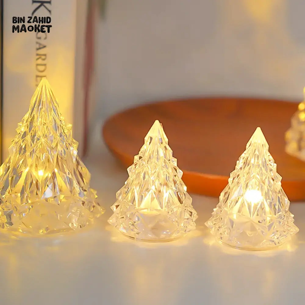 PREMIUM CRYSTAL TREE SHAPED LED CANDLE – FESTIVE DECOR LIGHT
