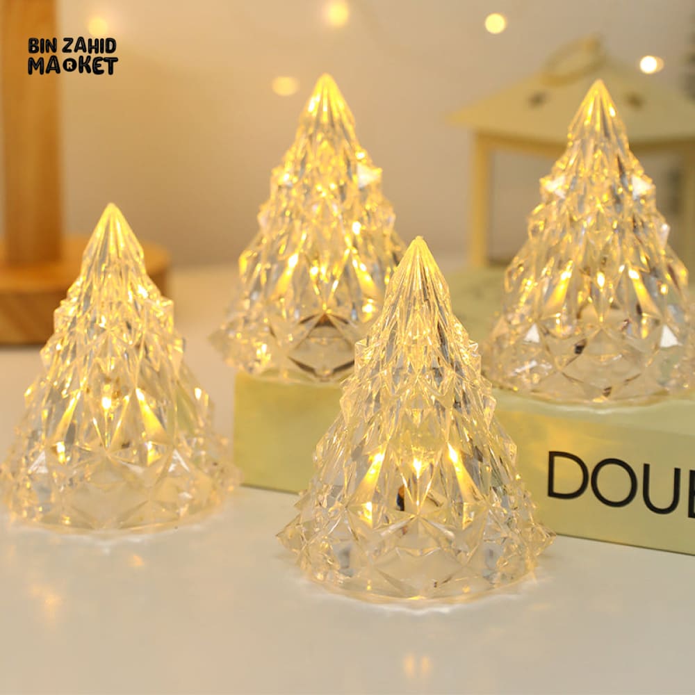 PREMIUM CRYSTAL TREE SHAPED LED CANDLE – FESTIVE DECOR LIGHT