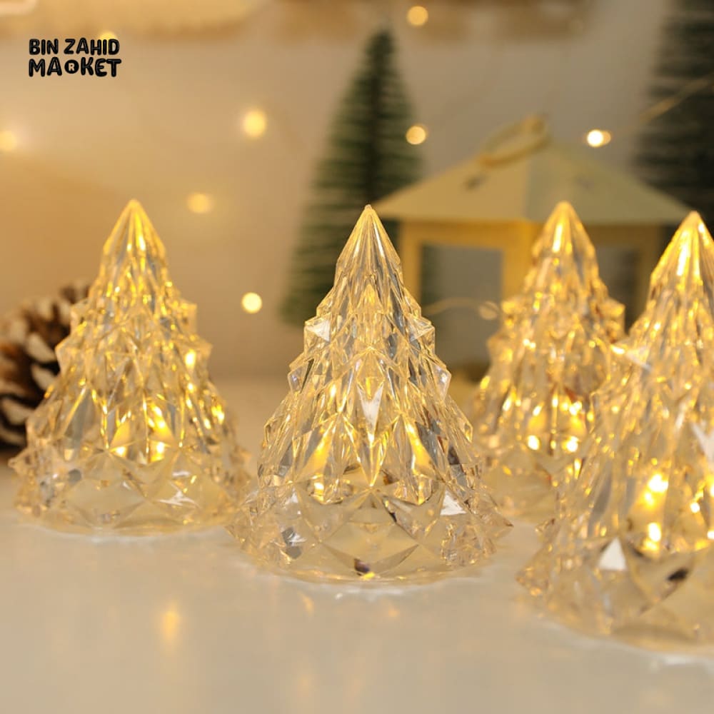 PREMIUM CRYSTAL TREE SHAPED LED CANDLE – FESTIVE DECOR LIGHT