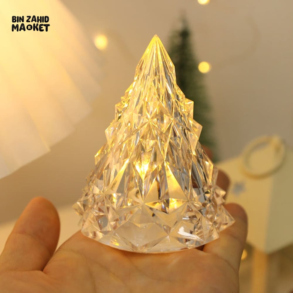 PREMIUM CRYSTAL TREE SHAPED LED CANDLE – FESTIVE DECOR LIGHT