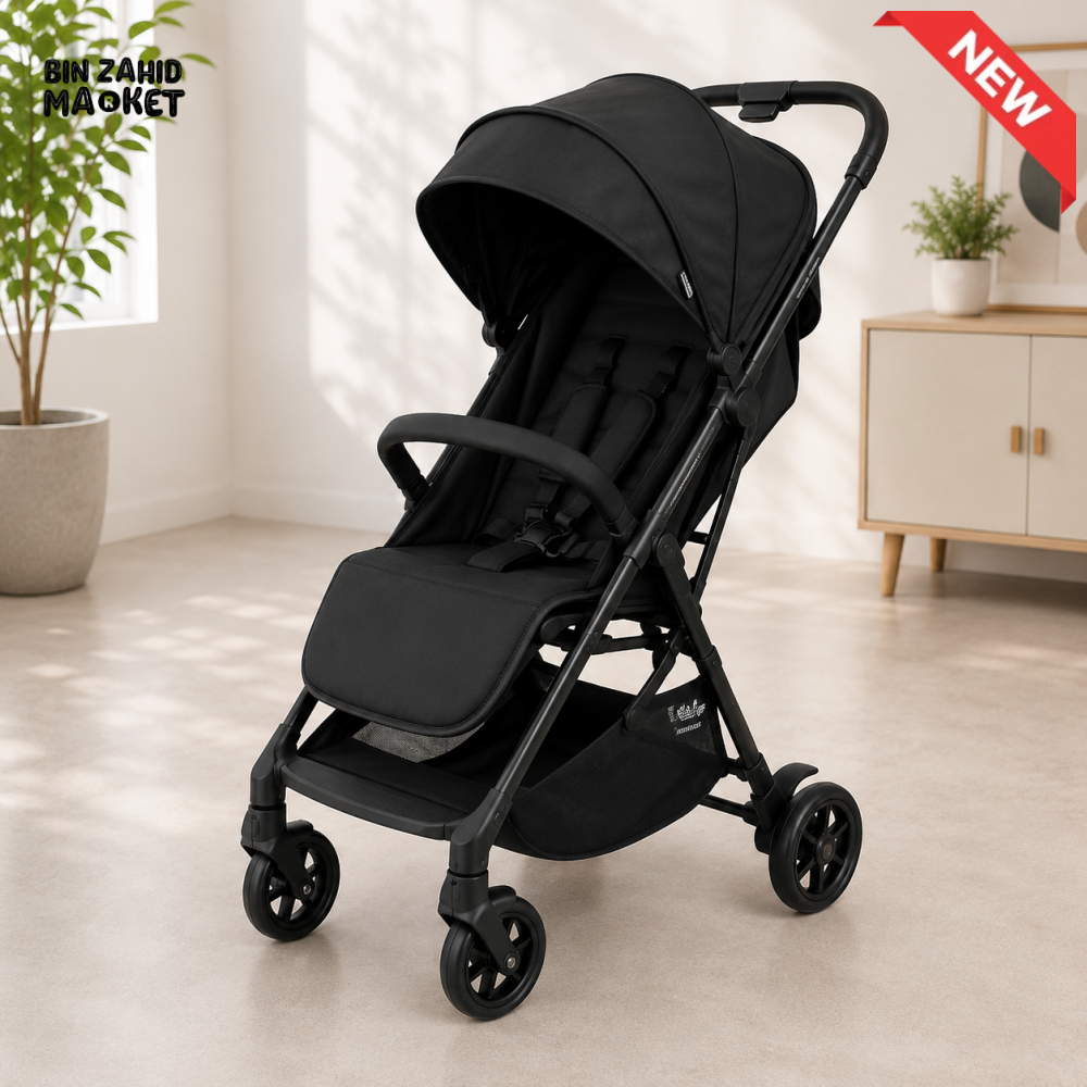 PREMIUM FOLDABLE BABY STROLLER - BLACK