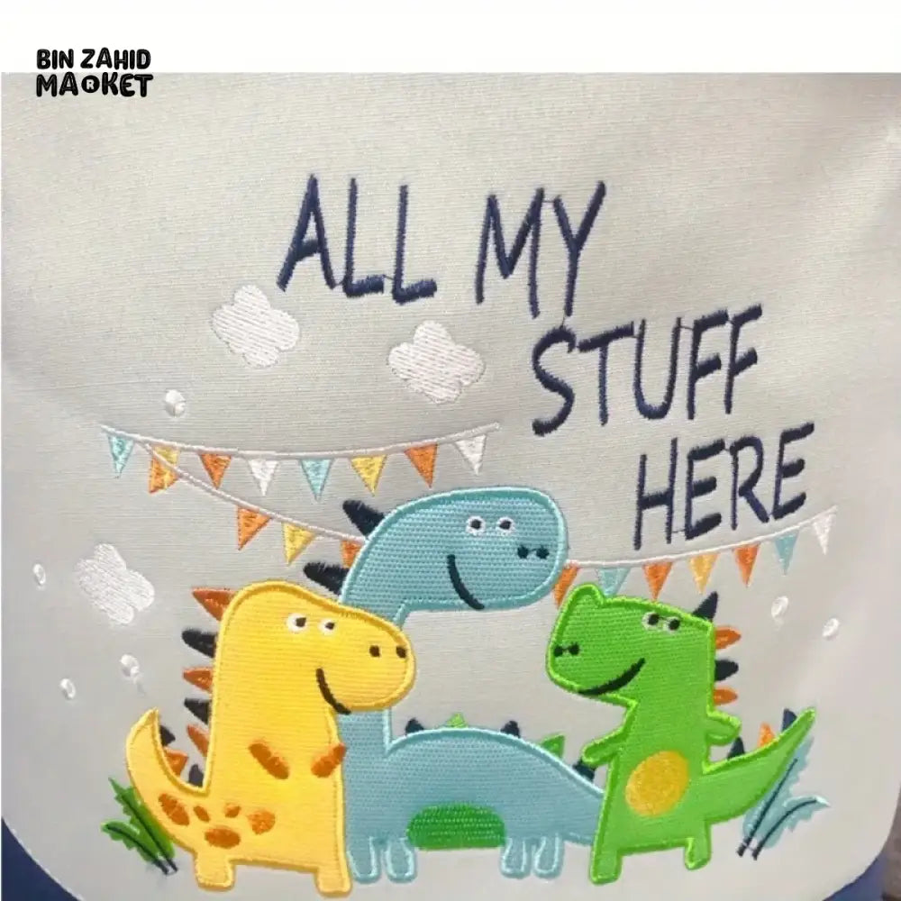 PREMIUM FOLDABLE LAUNDRY & TOY STORAGE BASKET – CUTE CARTOON ANIMAL MULTIPURPOSE ORGANIZER BIN - DINO