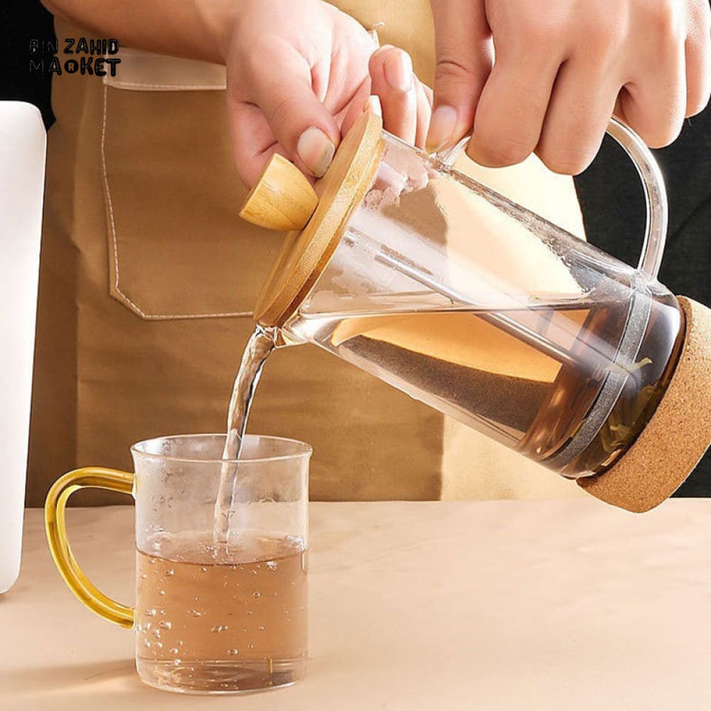 PREMIUM GLASS FRENCH PRESS COFFEE POT – MULTIFUNCTIONAL BREWER WITH FILTER