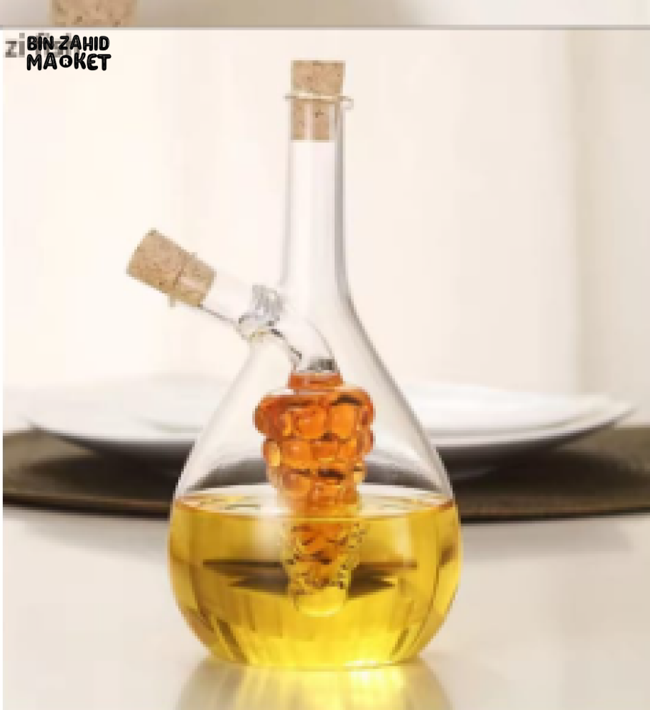 PREMIUM GLASS OIL CAN – DOUBLE-LAYER DESIGN FOR OLIVE OIL SOY SAUCE & VINEGAR STORAGE 2