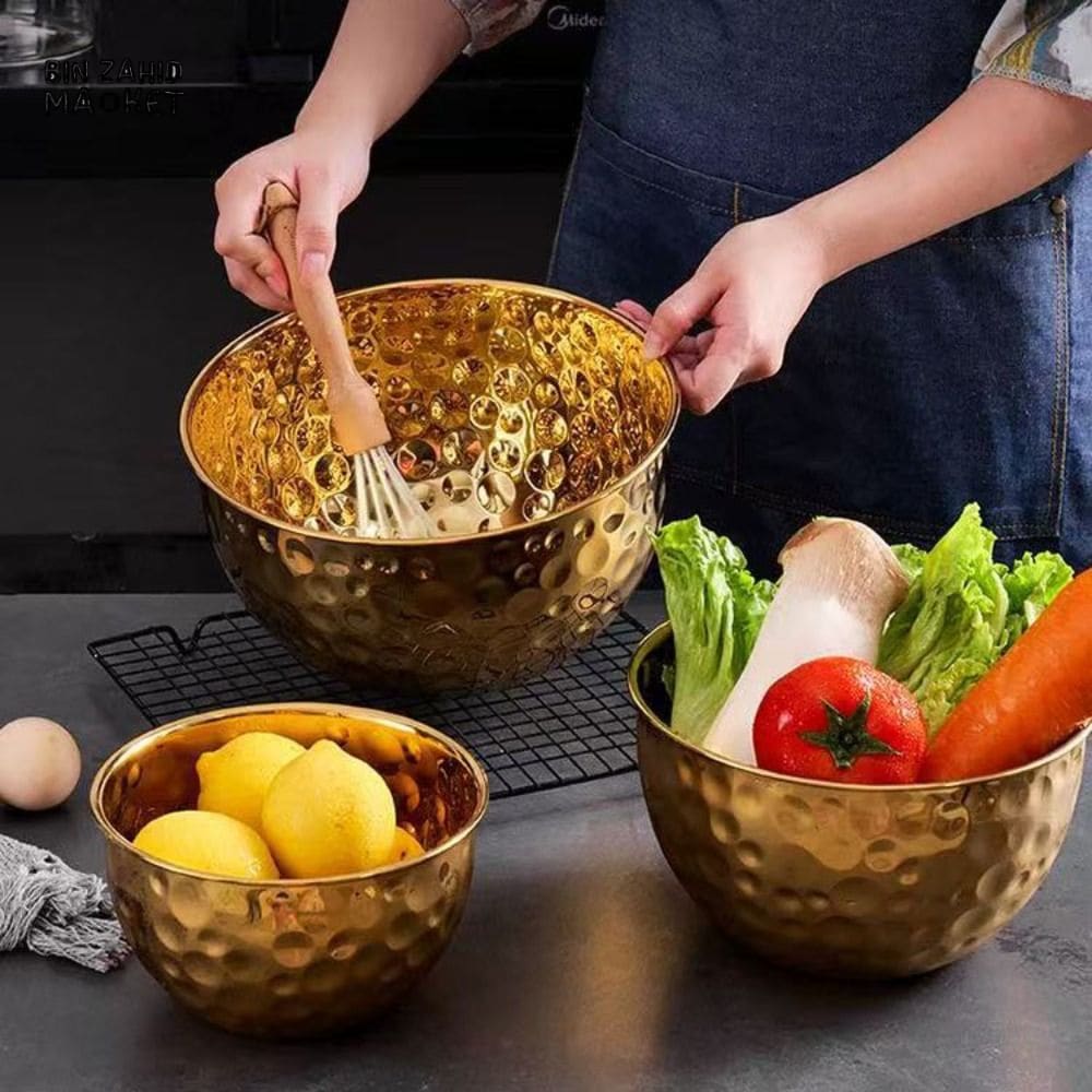 PREMIUM GOLD FINISH STAINLESS STEEL BOWL – MULTIPURPOSE