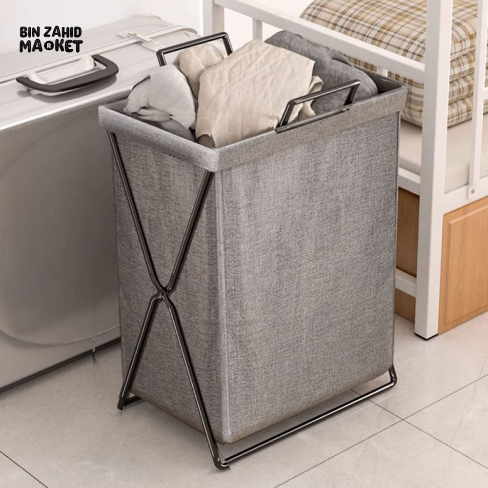 PREMIUM LARGE-CAPACITY COLLAPSIBLE BASKET – LAUNDRY/TOY ORGANIZER FOR HOME & HOSTEL