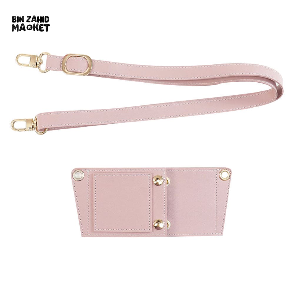 PREMIUM LEATHER SHOULDER BAG FOR STANLEY MUGS | LUXURY PORTABLE WATER BOTTLE CARRIER WITH ADJUSTABLE STRAP FOR TRAVEL & EVERYDAY USE Pink