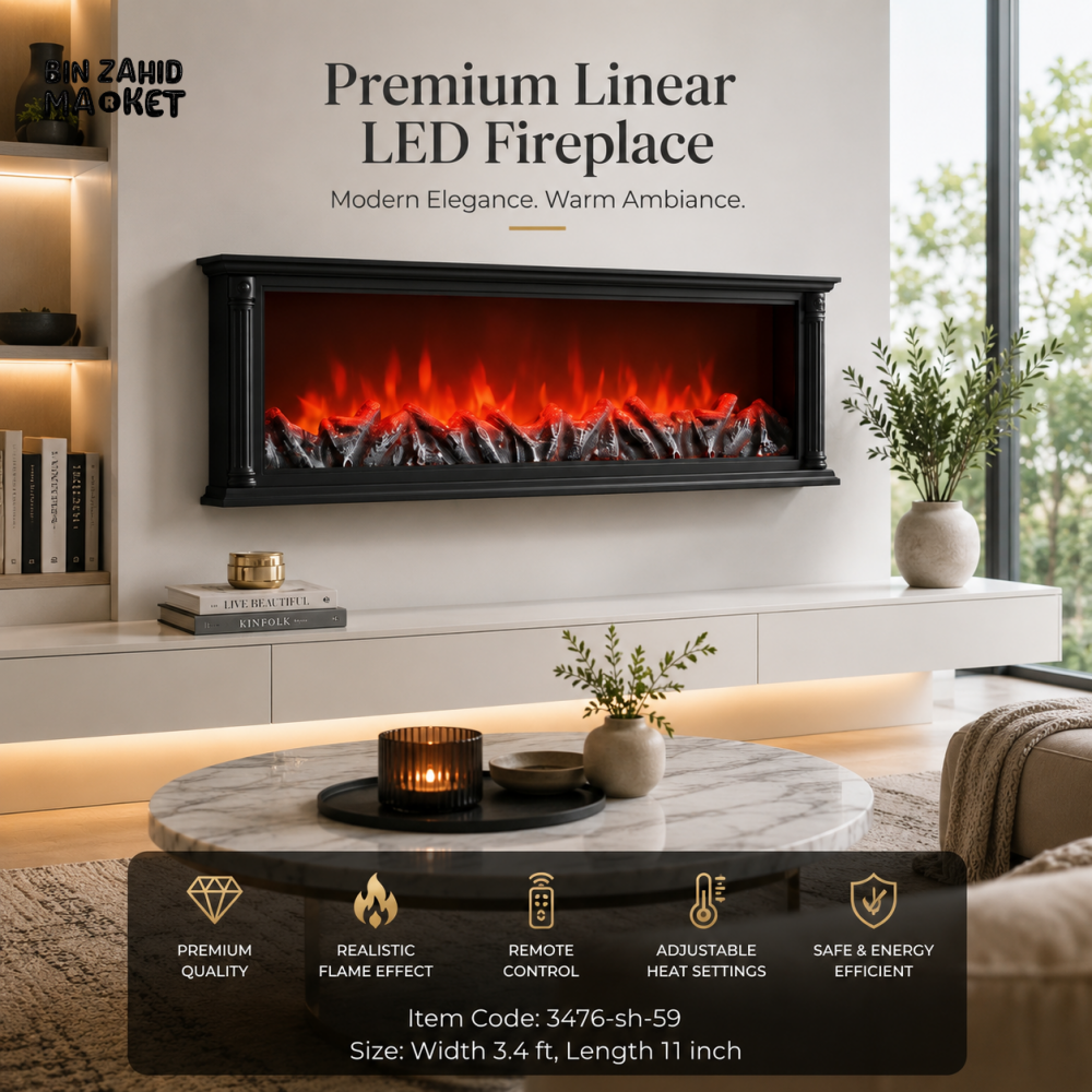 PREMIUM LINEAR LED ELECTRIC FIREPLACE
