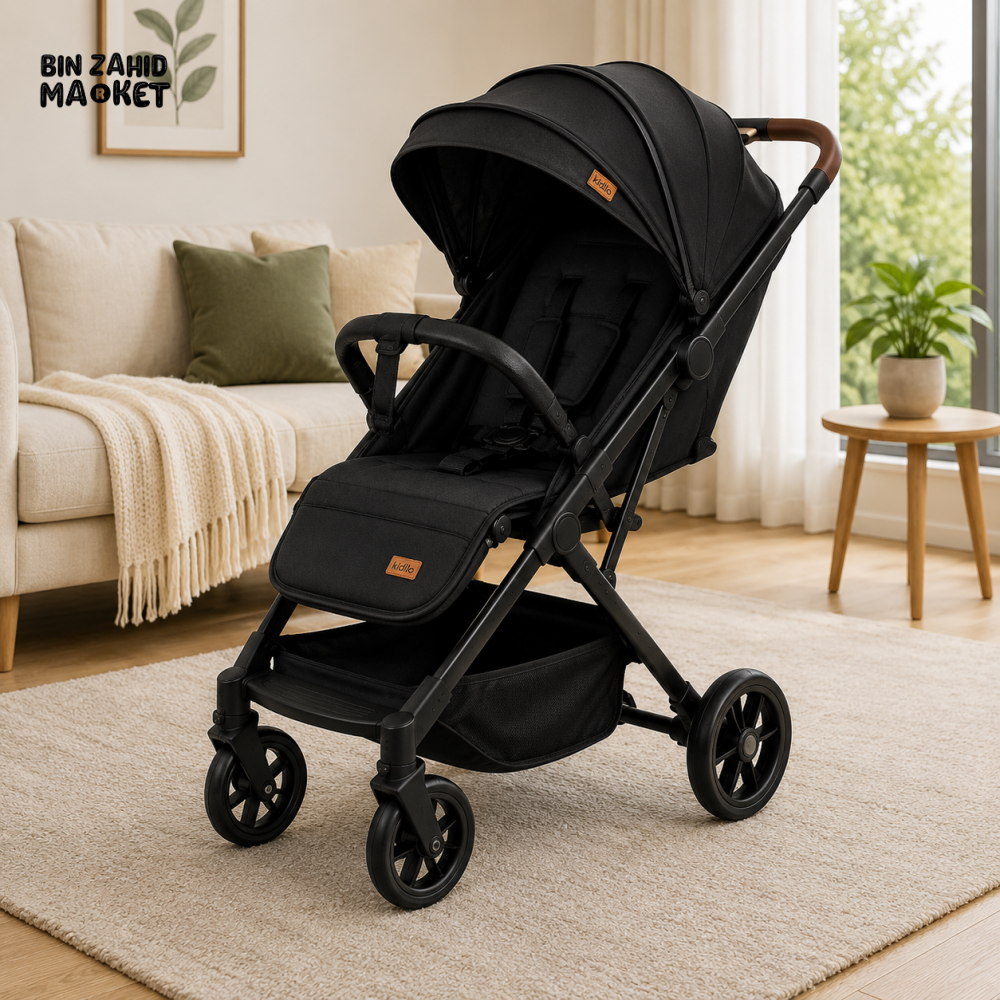 PREMIUM LUXURY BABY STROLLER - BLACK