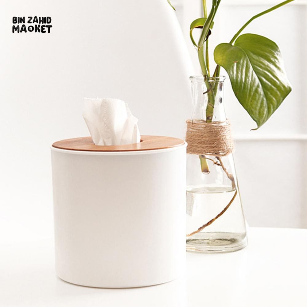 PREMIUM NAPKIN HOLDER – ROUND TISSUE CASE FOR KITCHEN & LIVING ROOM