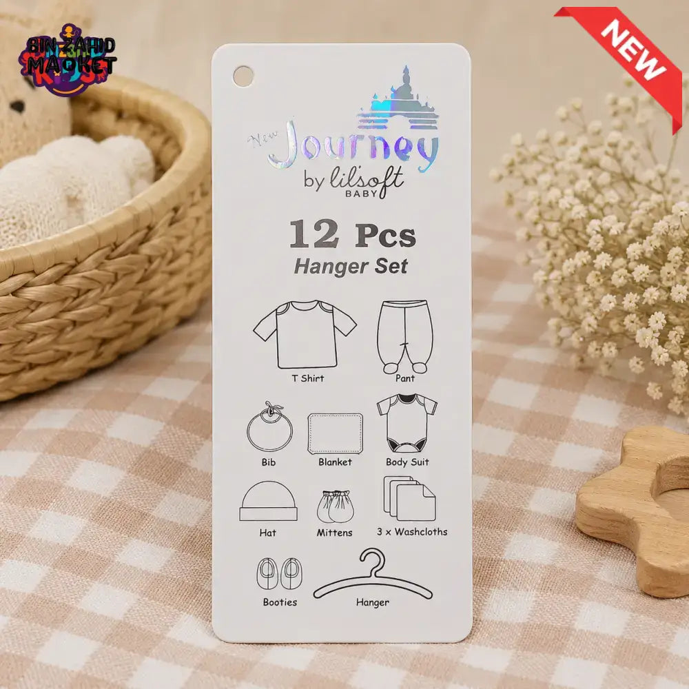 PREMIUM NEWBORN BABY STARTER GIFT SET – WELCOME TO THE WORLD DESIGN (WHITE & BLACK)