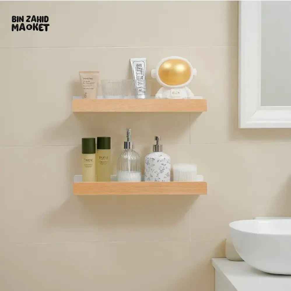 PREMIUM NO-DRILL WALL-MOUNT BATHROOM & KITCHEN STORAGE SHELF