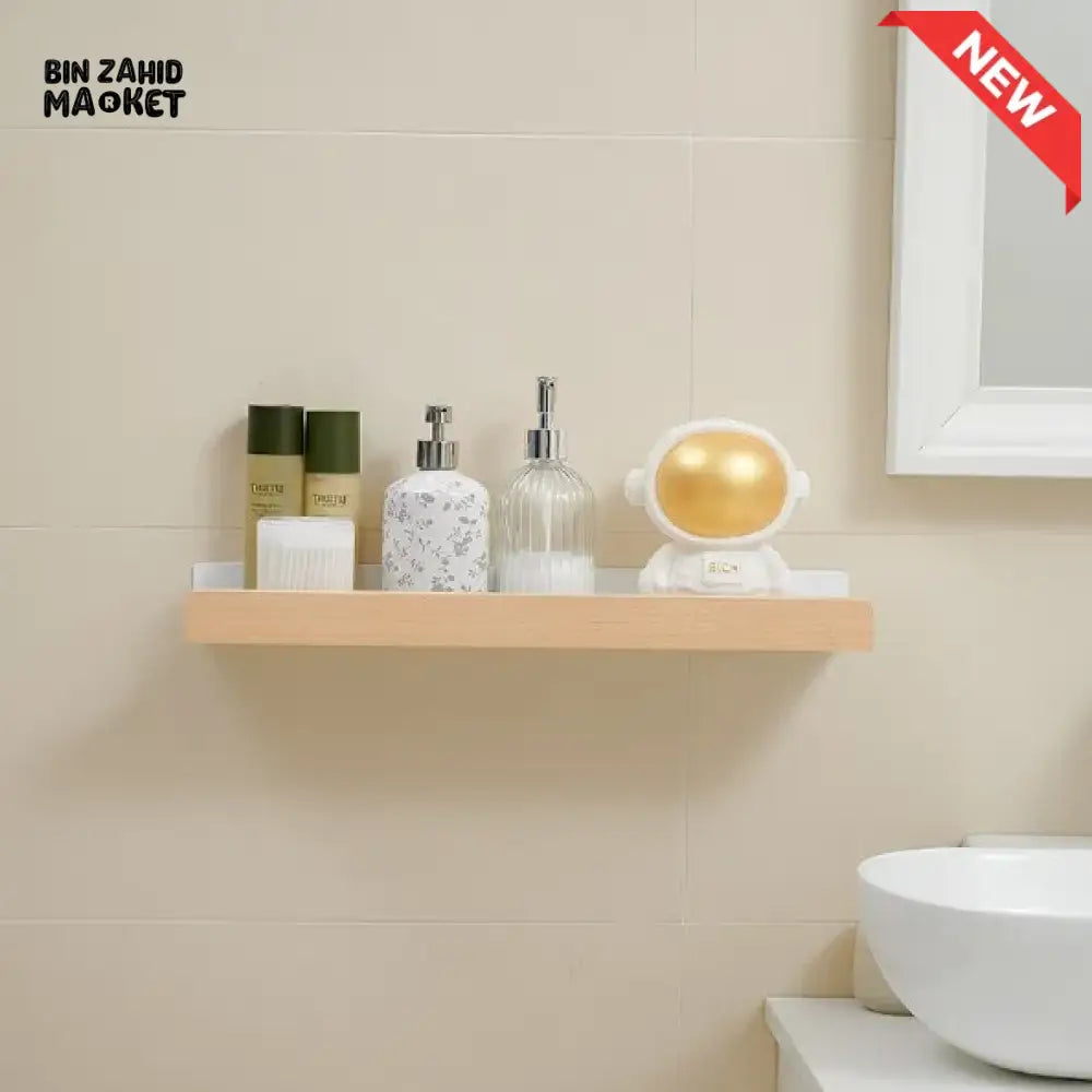PREMIUM NO-DRILL WALL-MOUNT BATHROOM & KITCHEN STORAGE SHELF