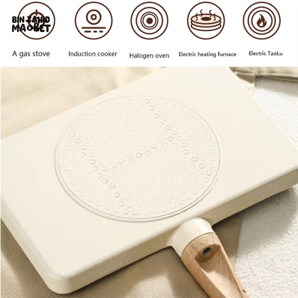 PREMIUM NON STICK 4 HOLE FRYING PAN – PERFECT FOR EGGS STEAK & BREAKFAST COMPATIBLE WITH GAS & INDUCTION COOKERS