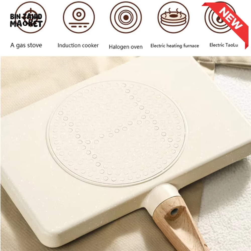 PREMIUM NON STICK 4 HOLE FRYING PAN – PERFECT FOR EGGS STEAK & BREAKFAST COMPATIBLE WITH GAS & INDUCTION COOKERS