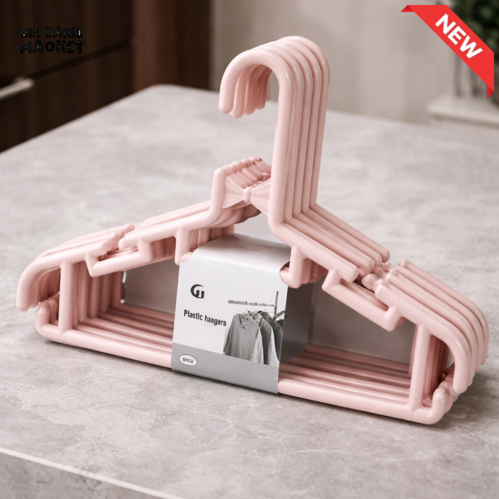 PREMIUM PLASTIC CLOTHES HANGERS SET – SPACE-SAVING MULTI-PURPOSE WARDROBE ORGANIZER