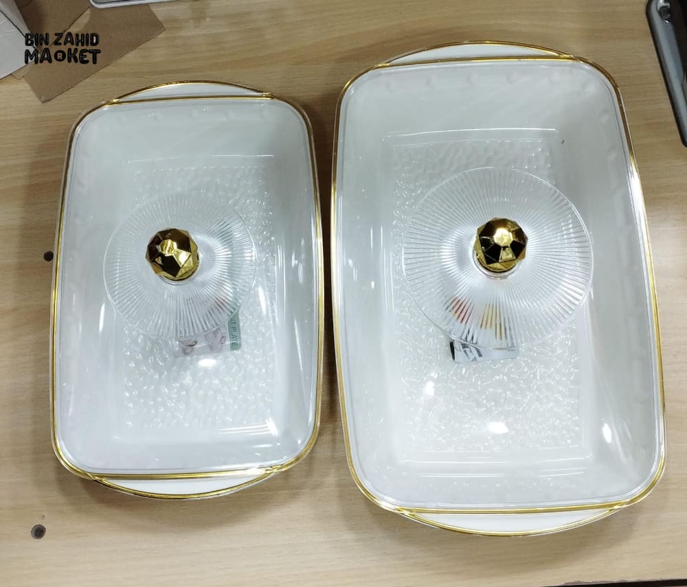 PREMIUM PLASTIC SERVING DISH WITH LID – HEAT-RESISTANT & FOOD-SAFE