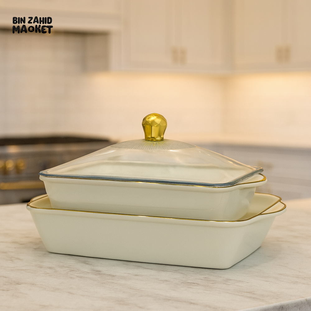 PREMIUM PLASTIC SERVING DISH WITH LID – HEAT-RESISTANT & FOOD-SAFE