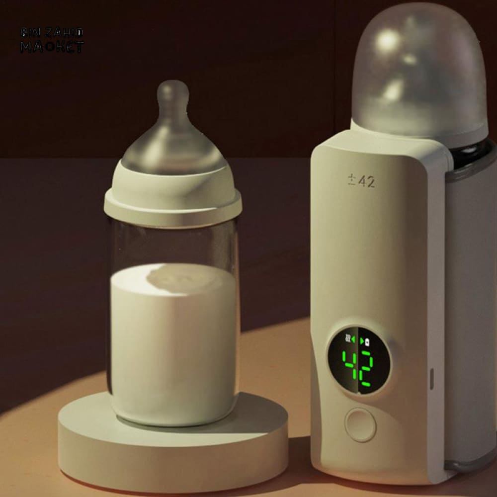 PREMIUM PORTABLE BABY BOTTLE WARMER – USB RECHARGEABLE WIRELESS TRAVEL MILK HEATER FOR BREAST MILK & FORMULA