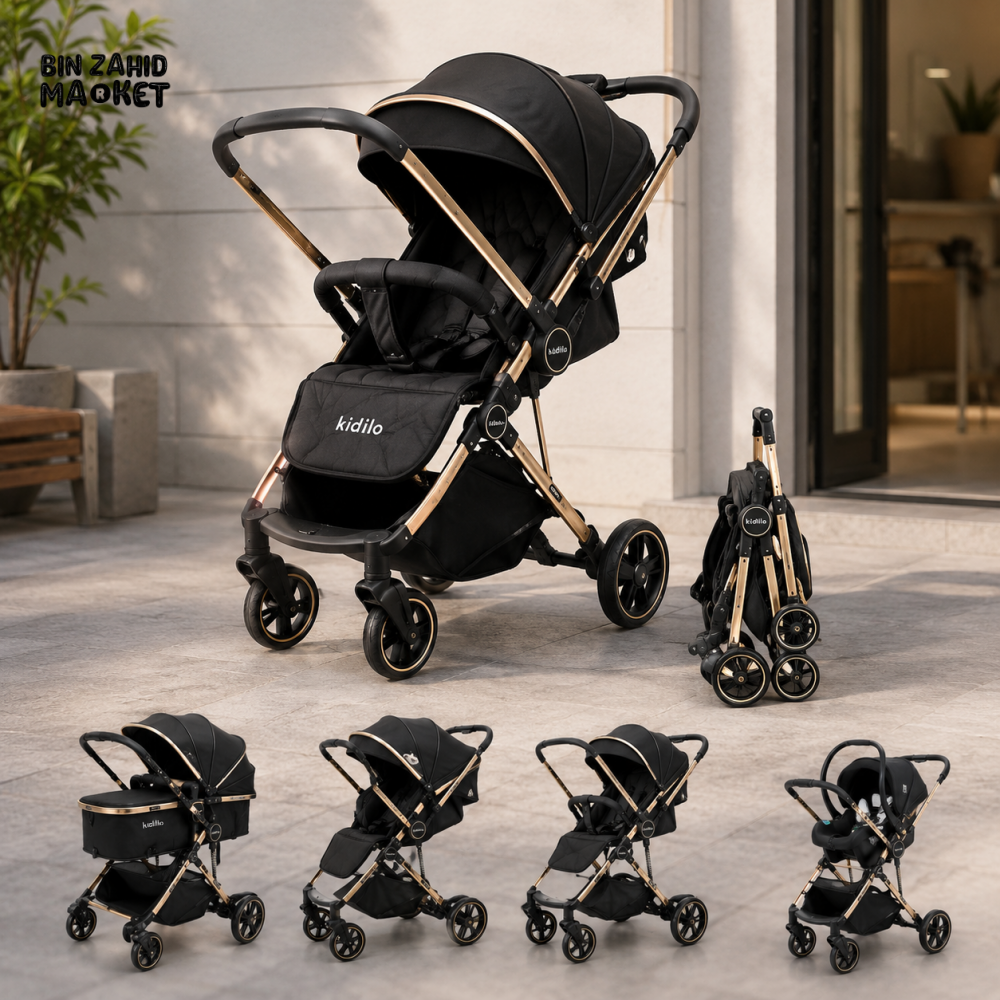 PREMIUM REVERSIBLE BABY STROLLER - BLACK