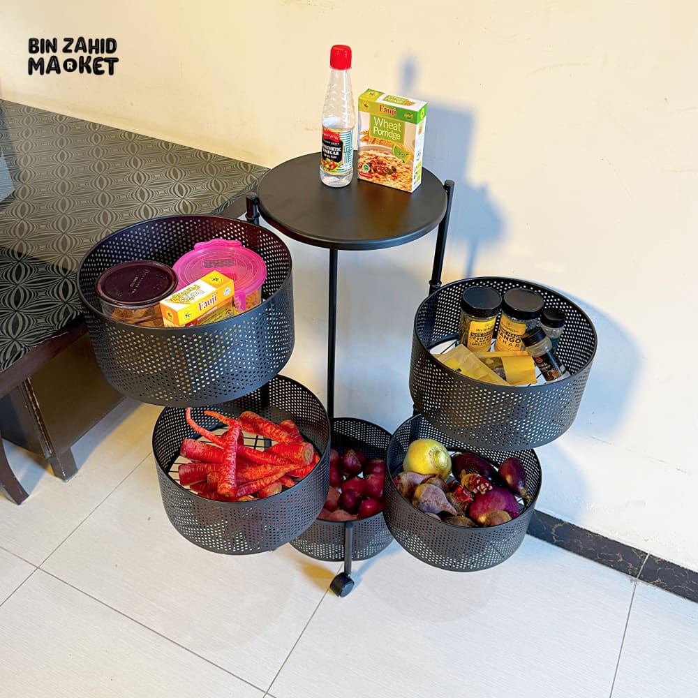 PREMIUM ROUND METAL TROLLEY