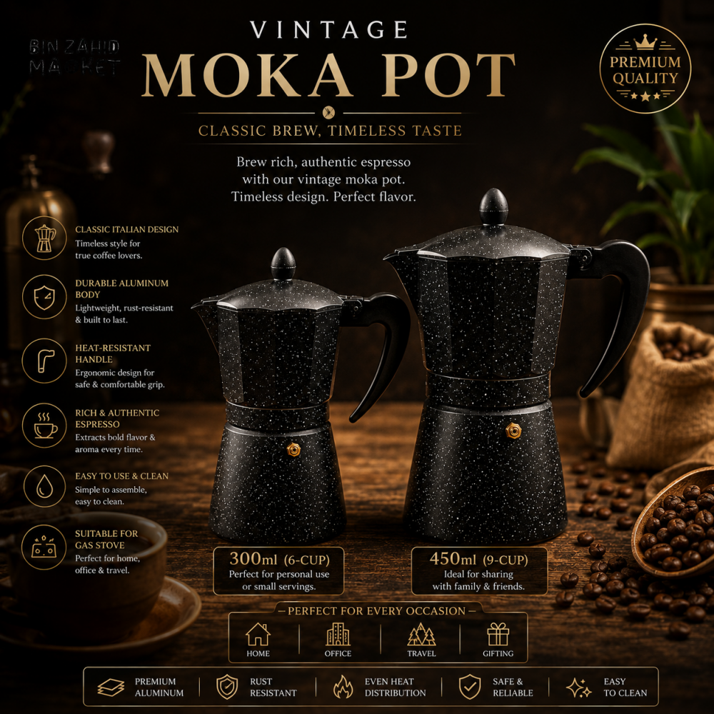 PREMIUM SPECKLED MOKA POT ESPRESSO MAKER