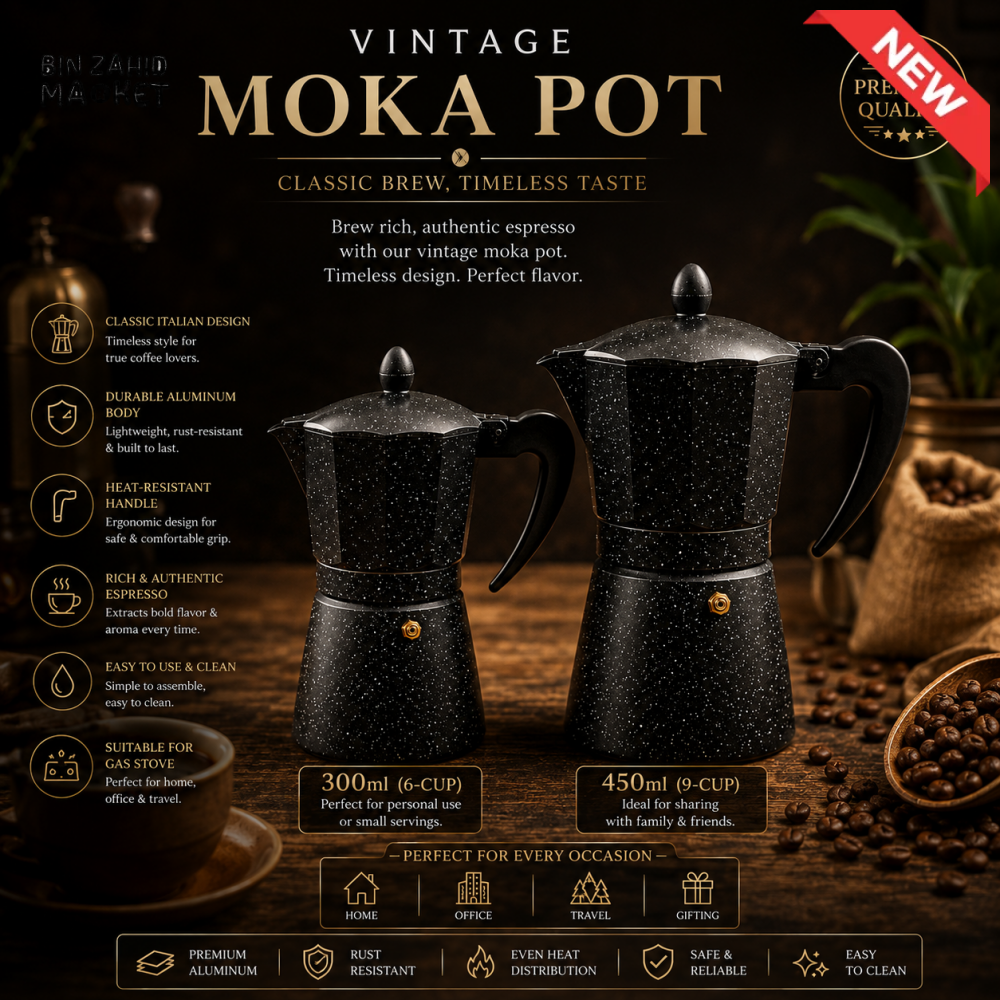 PREMIUM SPECKLED MOKA POT ESPRESSO MAKER